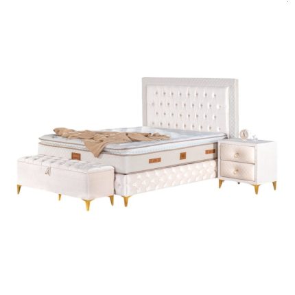 Canapé MABEL 135cm con cabezal capitoné